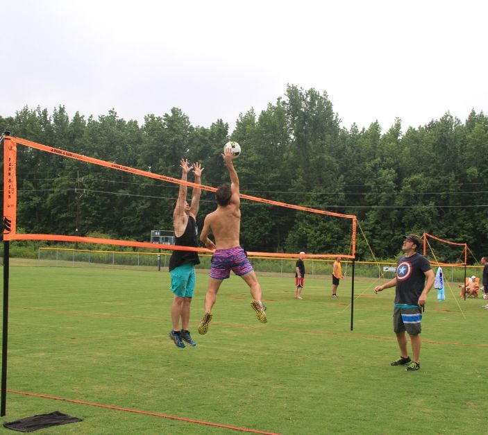 Grass Volleyball Men Spike